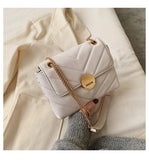 Women's PU Leather Messenger Bag Chain Shoulder Bag
