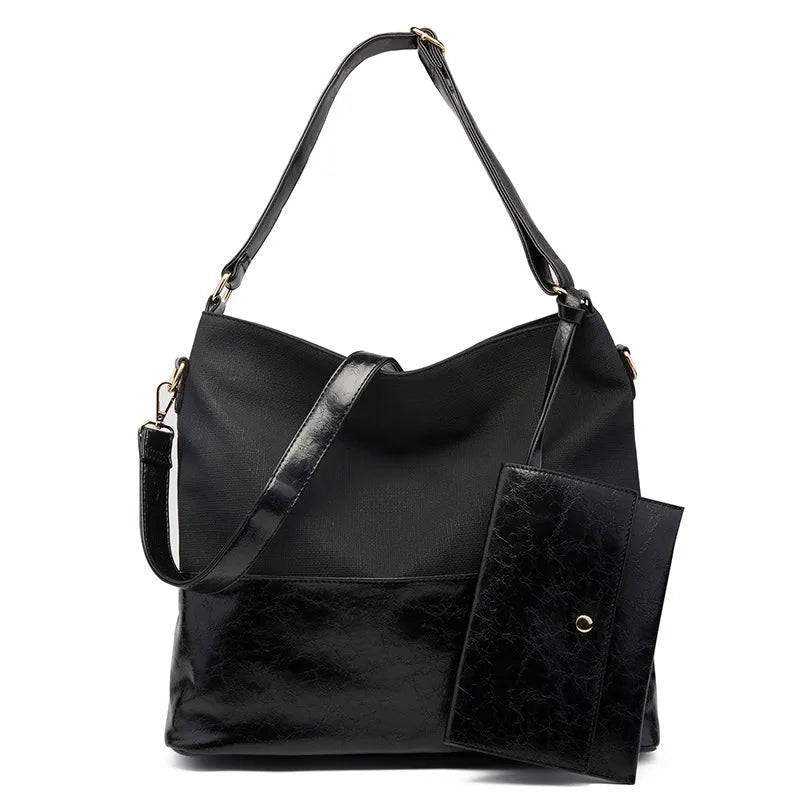 Stylish Large PU Leather Tote Bag for Women