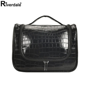 Women's Crocodile Pattern Makeup Storage Bag