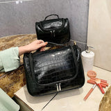 Women's Crocodile Pattern Makeup Storage Bag