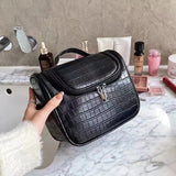 Women's Crocodile Pattern Makeup Storage Bag