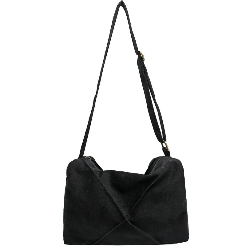 Canvas Messenger Bag Japanese Style Shoulder Bag Women