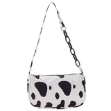 Leopard Print Shoulder Bag Colorful Butterfly Nylon Cloth Bags Chains Bag