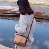 Women's PU Leather Square Shoulder Bag