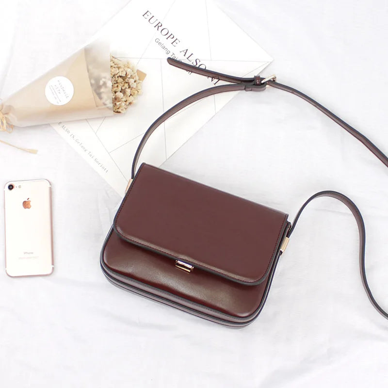 Women's PU Leather Square Shoulder Bag