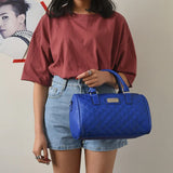 Women's Bag PU Leather Messenger Handbag Diamond Check Shoulder