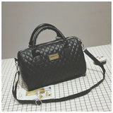 Women's Bag PU Leather Messenger Handbag Diamond Check Shoulder