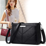 Women's PU Leather Shoulder Messenger Handbag Mom Bag