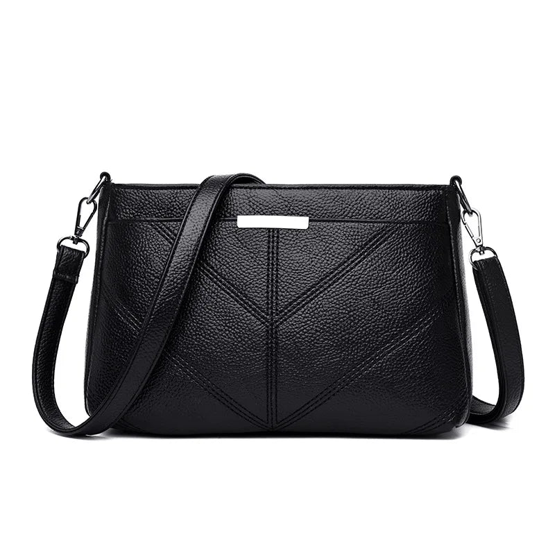 Women's PU Leather Shoulder Messenger Handbag Mom Bag