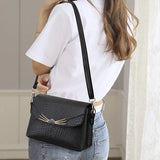 Women's PU Leather Messenger Bag Soft Shoulder Bags