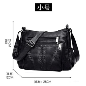 Women's Bags PU Leather Soft Shoulder Handbags Large Capacity Diagonal Mom Bags