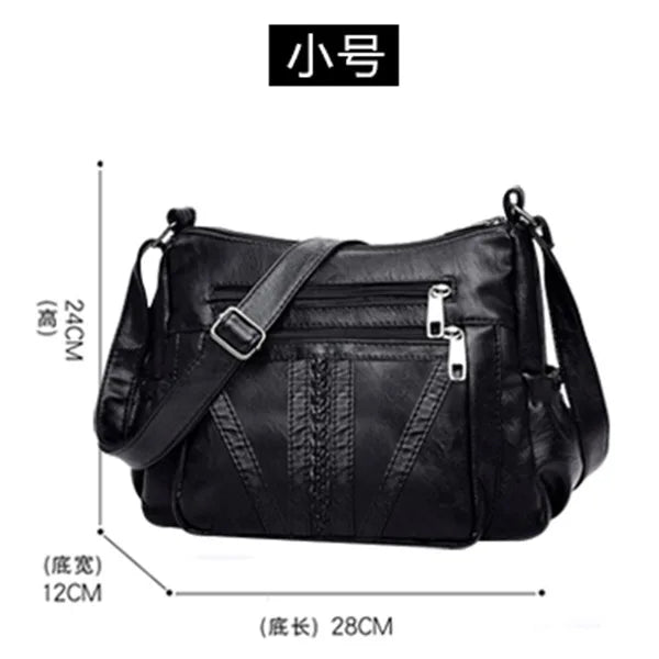 Women's Bags PU Leather Soft Shoulder Handbags Large Capacity Diagonal Mom Bags