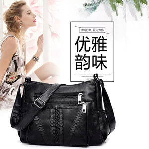 Women's Bags PU Leather Soft Shoulder Handbags Large Capacity Diagonal Mom Bags