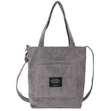 Women's Canvas Shoulder Bag Corduroy Large Capacity Crossbody Bag