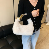 Women's Casual Shoulder Bag Handbag High Plush Small Square Bag