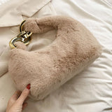 Women's Casual Shoulder Bag Handbag High Plush Small Square Bag