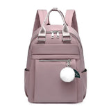 Women's Waterproof Lightweight Travel Backpack Plush Ball Shoulder Bags