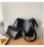 Monochrome Shoulder Bag Large Capacity Handbag