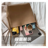 Monochrome Shoulder Bag Large Capacity Handbag