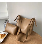 Monochrome Shoulder Bag Large Capacity Handbag