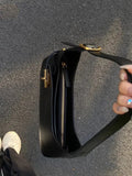 Retro Solid PU Leather Underarm Bag Hobos Handbags