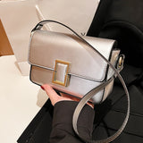Women's Silver Texture Messenger Bag Shoulder Crossbody