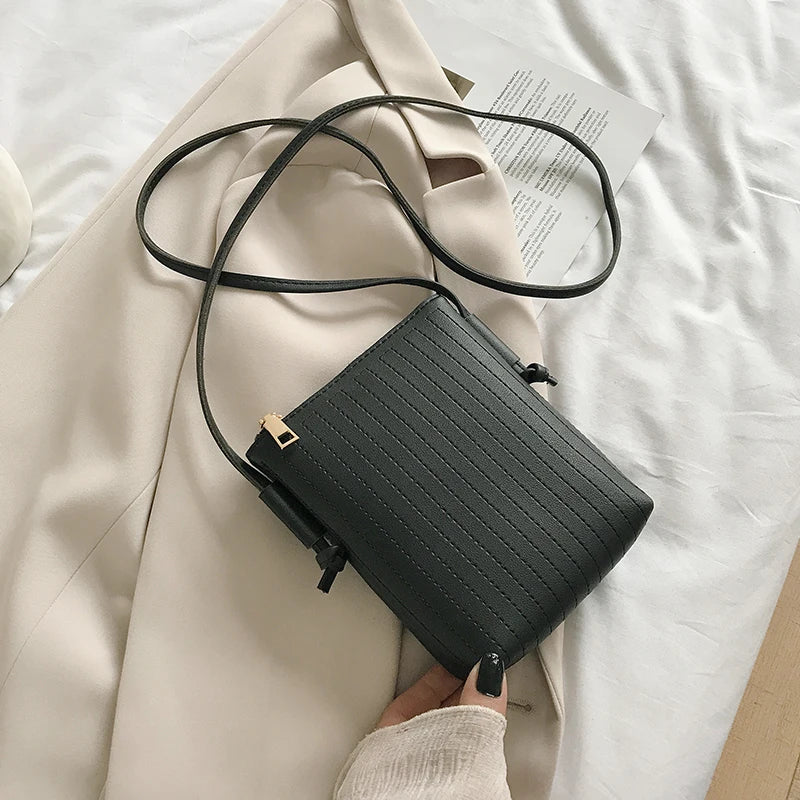 Women's Messenger Mini Mobile Phone Bag Square PU All-Match Coin Purse