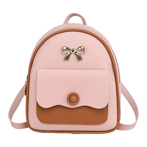 Women's Mini Backpack PU Leather Bagpack Small School Bags for Girls Y48