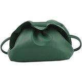 Women's Ruffled Pleated Shoulder Bag Casual Messenger Bag Dumpling Bag