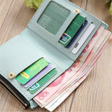 Women's Small Wallets Coin Purses PU Leather Clutch