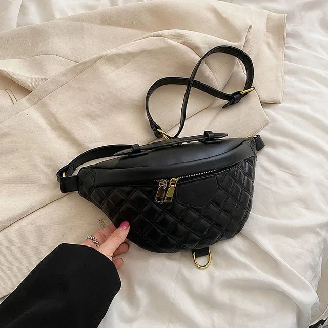 Women's Casual Quilted Lattice Shoulder Bag