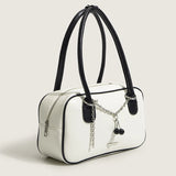 Women's Vintage Shoulder Bag Chain Cherry Pendant Handbag Large Capacity
