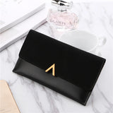 Women's Multifunctional Long PU Leather Wallet Clutch Zipper Student Wallet