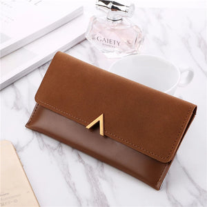 Women's Multifunctional Long PU Leather Wallet Clutch Zipper Student Wallet