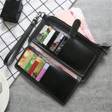 Women's Multi-card Long Wallet Clutch Zipper Student Wallet