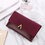 Women's Multifunctional Long PU Leather Wallet Clutch Zipper Student Wallet