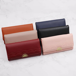 Retro Lady's Purse Large Capacity 3 Fold Wallet