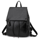 Waterproof Leather Women's Backpack Large Capacity Female Bag