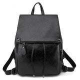 Waterproof Leather Women's Backpack Large Capacity Female Bag