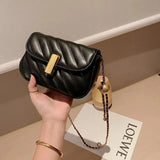 Xiaoxiangfeng Lingge Chain Bag Women's Satchel Single Shoulder Messenger Bag