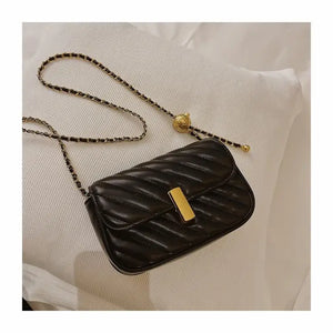 Xiaoxiangfeng Lingge Chain Bag Women's Satchel Single Shoulder Messenger Bag