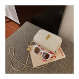 Xiaoxiangfeng Lingge Chain Bag Women's Satchel Single Shoulder Messenger Bag