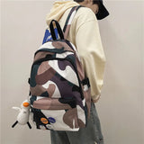 Geometry Pattern Backpack for Teenage Girls Nylon School Bag