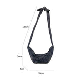 Nylon Hobo Crossbody Shoulder Bag with Knotted Straps for Women