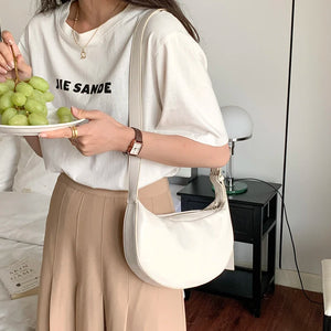 Zipper Women's Hobos Bag Soft PU Leather Women's Bag