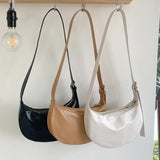 Zipper Women's Hobos Bag Soft PU Leather Women's Bag