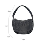 Nylon Hobos Bag Ladies Small Shoulder Bags with Zipper Top Handle Handbags