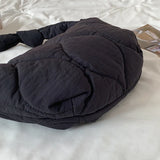 Women's Quilted Hobo Bag Crossbody Shoulder Bag with Knotted Straps