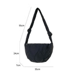 Women's Quilted Hobo Bag Crossbody Shoulder Bag with Knotted Straps