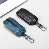 Leather Car Key Bag Waterproof Zipper Universal Key Set